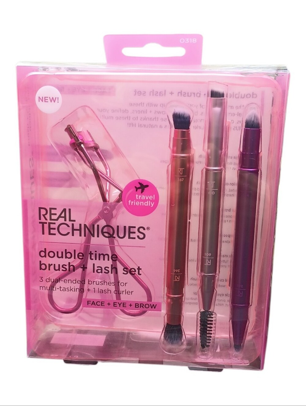 Real Techniques Pink Double Time Brush & Lash Set